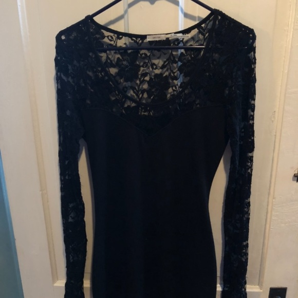 Little Black Lace Mini Dress - Picture 2 of 6